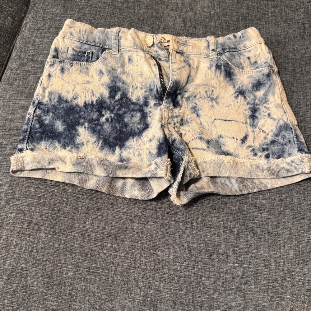 Tie-Dye Denim Jordache Shorts